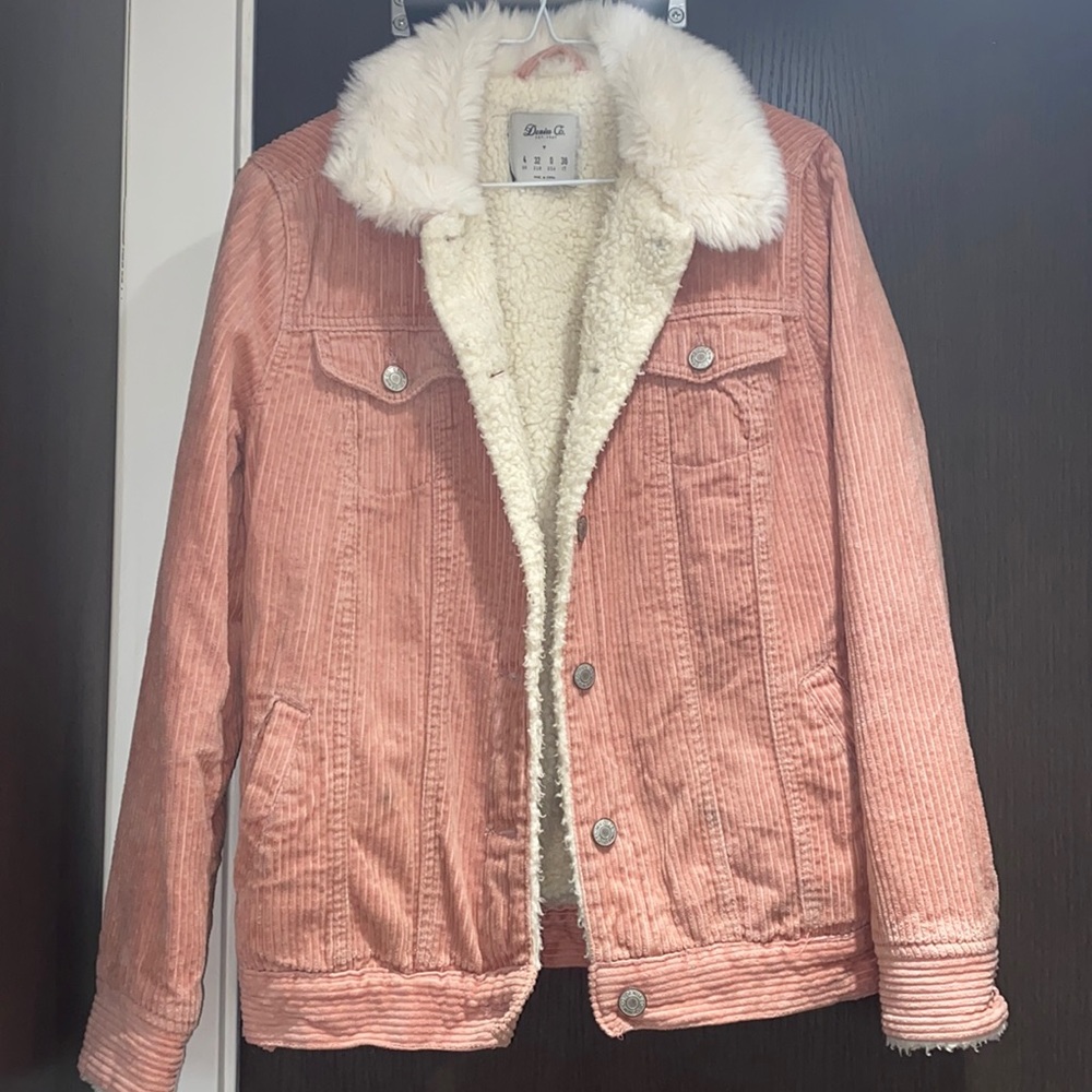 Pink denim jacket